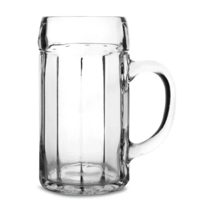 Image of Hyper Mart Classic Glass Beer Mugs Various Pub Bar Style Tankards Stein Glasses Set of 2 (Edged Two Pints)