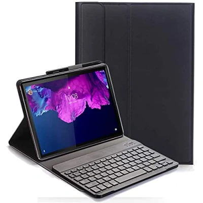 Image of Keyboard Case for Lenovo Tab P11 (QWERTY Layout), Ultra Slim Flip with Removable Wireless Stand Cover 11&quot; 2020 TB J606F, Black