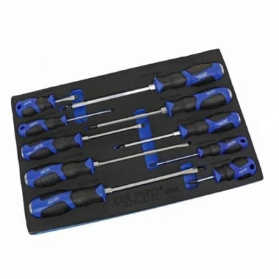 Image of US PRO INDUSTRIAL 10pc Premium Screwdriver Set Slotted &amp; Phillips Screwdrivers 4544