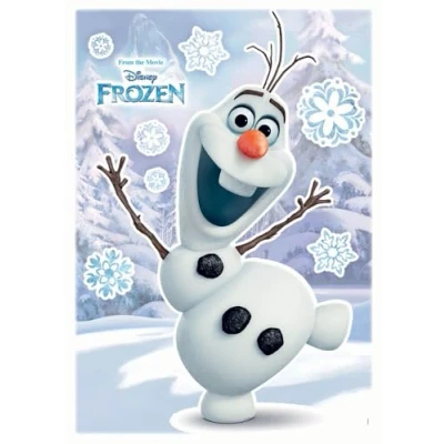 Image of Komar 14047h Decorative Stickers Olaf Multi Coloured/White/Grey