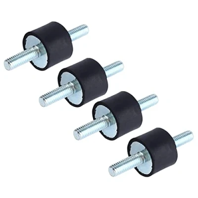 Image of Air Compressor, Keenso 4Pcs anti vibration rubber Isolator mounts Pump Shock Absorbers (Pads) With Studs Two Head Screw M8 30 * 20 isolation