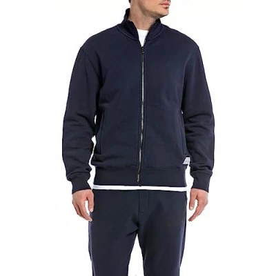 Image of REPLAY Men&#039;s M6703 Sweatshirt, Deep Blue 088, 3XL