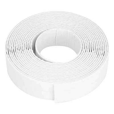 Image of 22mm White Caulk Tape Pe Waterproof Sealing Strip Bathroom Bath Self Adhesive Sealant Kitchen Toilet Wall Gas Stovetop Mold Proof