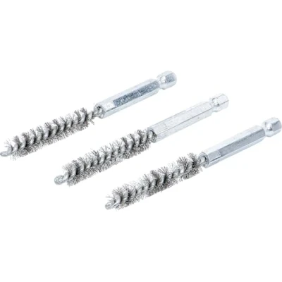 Image of BGS 3078 9 S Steel Brush mm 6.3 (1/4&quot;) Drive 3 pcs.
