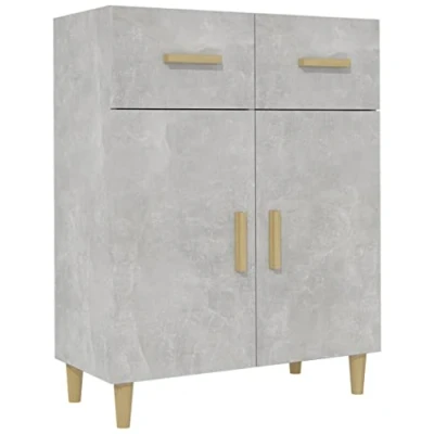 Image of vidaXL Sideboard Console Side Cabinet Home Organiser Storage Indoor Bedroom Rack Buffet Furniture Concrete Grey Engineered Wood