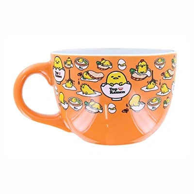Image of Sanrio Gudetama Top Ramen 20oz Ceramic Bowl Set
