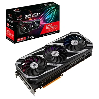 Image of ASUS ROG Strix AMD Radeon RX 6700 XT OC Edition Gaming Graphics Card (AMD RDNA 2, PCIe 4.0, 12GB GDDR6, DisplayPort 1.4a, Axial tech Fan Design, 2.9 slot, Super Alloy Power II)