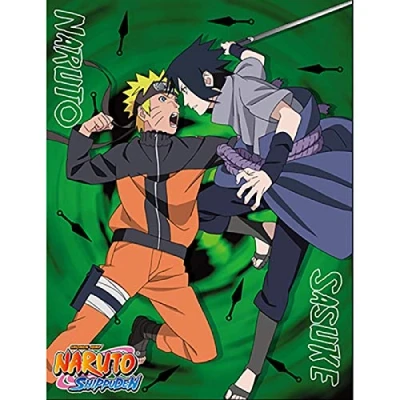 Image of Great Eastern Entertainment Naruto Shippuden Sasuke &amp; Sublimation Throw Blanket