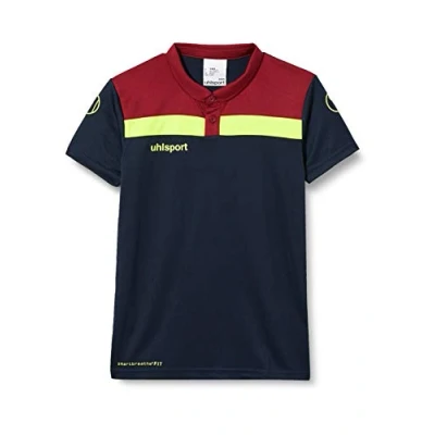 Image of Uhlsport Offense 23 Polo Children&#039;s Navy/Bordeaux/Fluo Yellow, 152