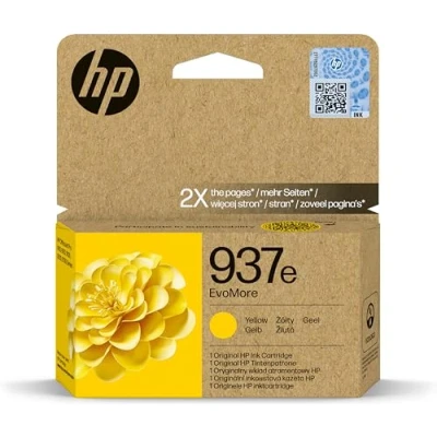 Image of HP 937e EvoMore Yellow Original Ink Cartridge
