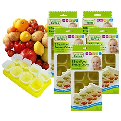 Image of Baby Weaning Food Pots Freezer Tubs BPA Free Pack of 5