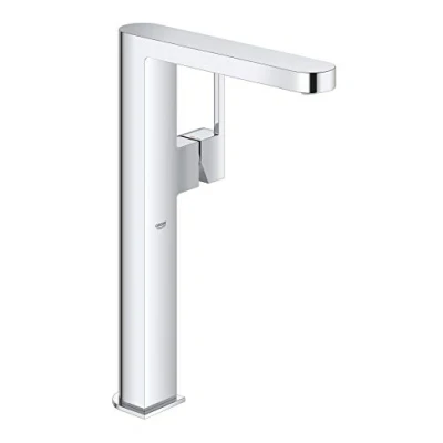 Image of GROHE Plus Single Lever Basin Mixer for Free Standing Basins, XL Size Water Saving Tap in Chrome Finish 32618003