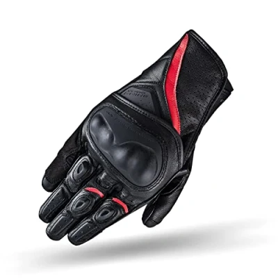 Image of SHIMA SPARK 2.0 Motrocycle Gloves for Men Touchscreen Summer Sport Leather Biker Riding with TPU Knuckle Protector, Palm and Finger Sliders, Reinforced (Red, 4XL)