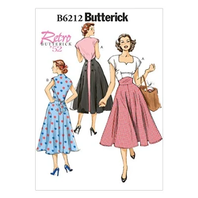 Image of Butterick Patterns 6212, Misses Dress,Sizes, Linen, Multi Colour, E5 (14 16 18 20 22)