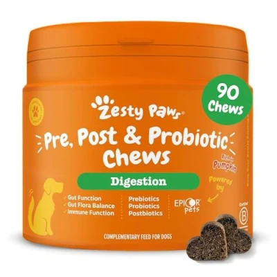 Image of Zesty Paws Probiotics for Dogs Dog Probiotic Supplements Digestive Care &amp; Treats Health Supplies UK 90 Pcs