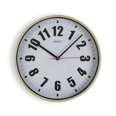 Image of Versa Wall Clock White Plastic 4 x 30 cm