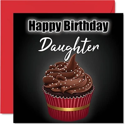 Image of Stylish Birthday Cards for Daughter Cupcake Fun Happy Card from Mum Dad, Gifts, 145mm x Greeting Gift