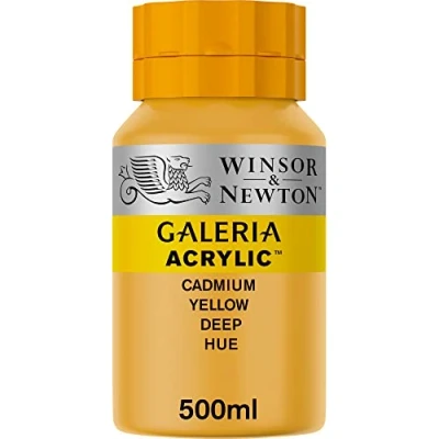 Image of Winsor &amp; Newton, Galeria Acrylic, Cadmium Yellow Medium Hue, 500ml