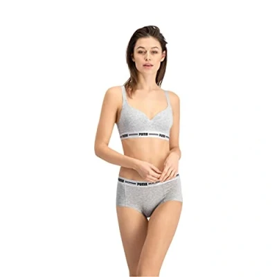 Image of Puma Womens Padded Bra Top Grey Size X Large