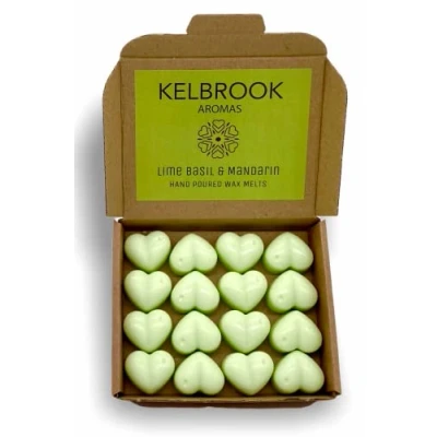 Image of Wax Melts Lime Basil &amp; Mandarin 16 Pack Strong Scented Made in The UK Plastic Free Vegan