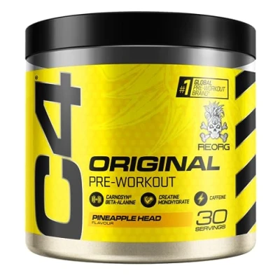 Image of C4 Original Beta Alanine Sports Nutrition Bulk Pre Workout Powder for Men &amp; Women Best Energy Drink Supplements Creatine Monohydrate Pineapple 30 Servings