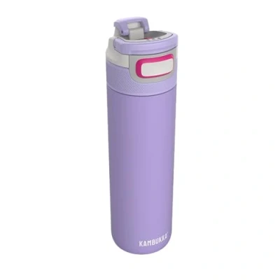 Image of KAMBUKKA Insulated Stainless Steel Water Bottle (600ml/22oz) Waterproof Thermos Bottle: Snapclean® Technology Dishwasher Safe lid &quot;Elton Chalk White&quot; Model