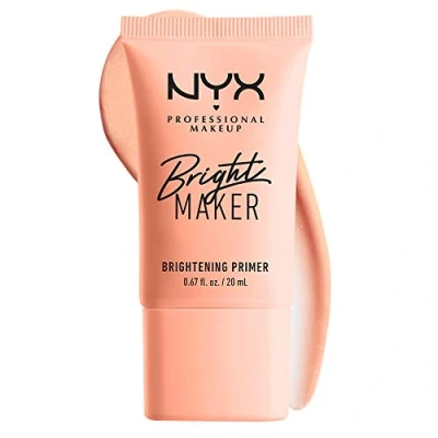 Image of NYX Professional Makeup Bright Maker Primer, Primer Base, Brightening with Papaya Extract &amp; Skin Conditioners, Mica Infused for Soft Shimmer, Vegan Formula, 20 ml