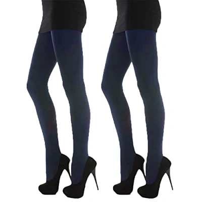 Image of Undercover 2 Pack Ladies 300 Denier Appearance Thermal Tights Navy Small