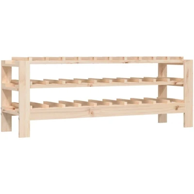 Image of vidaXL Wine Rack 109.5x30x42 cm Solid Wood Pine