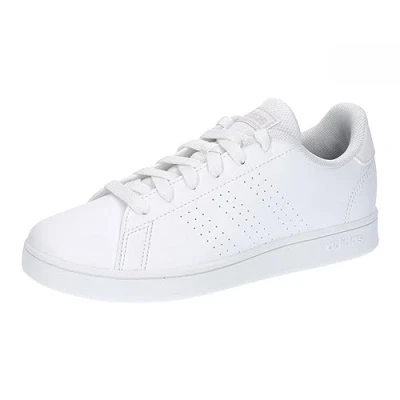 Image of adidas Advantage Lifestyle Court Lace Shoes Tennis, Cloud White/Cloud White/Grey one, 3.5 UK