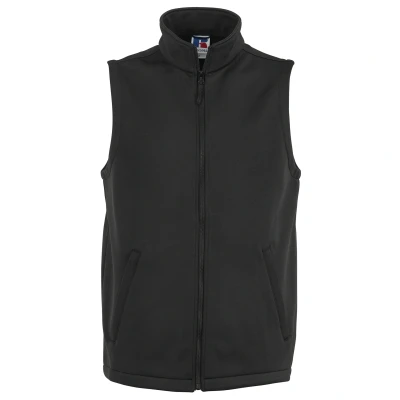 Image of Russell Athletic Mens Smart Softshell Gilet Jacket (Black) Size 2XL