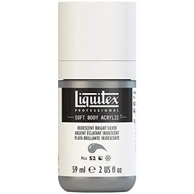 Image of Liquitex Acrylic Paint, Iridescent Light Silver, 59 ml (Pack of 1)