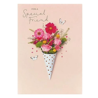 Image of UK Greetings Special Friend Birthday Card for Her Adult/Teen Cute Floral Design, multi, 633082