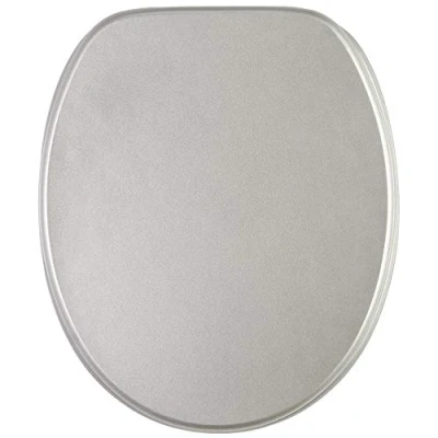 Image of Sanilo Soft Close Toilet Seat, Wide Choice of New Seats, Stable Hinges, Easy to Mount (Glittering Silver)