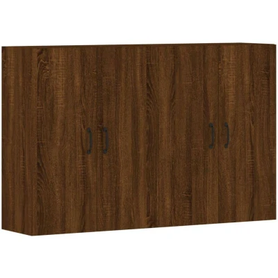 Image of vidaXL Wall Mounted Cabinets 2 pcs Brown Oak Engineered Wood