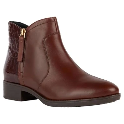 Image of Geox Women&#039;s D Felicity Ankle Boot, Brown, 7 UK