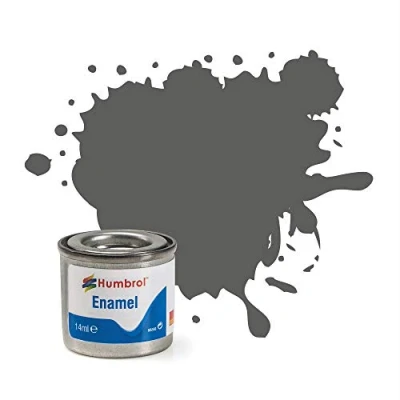 Image of Humbrol Model Paint AA0343 No 31 Slate Grey Matt Tinlet 1 (14ml), Enamel Paints for Models, Plastic, Metal, Wood, Glass, Ceramics and More, Touch Up Hobby Craft Kits
