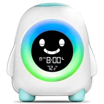 Image of Correa Kids Alarm Clock, Clock for Kids, Ready to Wake Up Sleep Trainer, Colorful Night Light, Nap