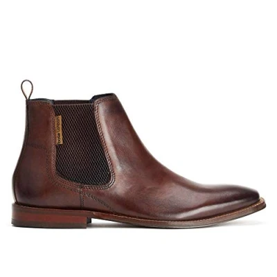 Image of Base London SIKES WASHED BROWN Men&#039;s Chelsea Boots UK 9