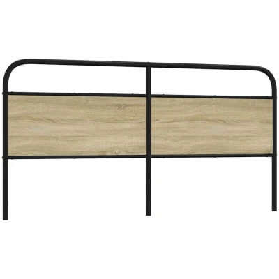 Image of vidaXL Headboard Sonoma Oak 200 cm Steel and Engineered Wood
