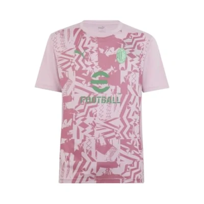 Image of Puma AC Milan Prematch Sports Tshirt, Men&#039;s, Size: XL, Grape mist