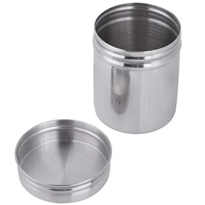 Image of Raguso Food Storage Canister 304 Stainless Steel Sealed Jar Portable Airtight Coffee Container Multipurpose Can For Oatmeal Chocolate Cookie Bean Sugar Tea (275 ml)