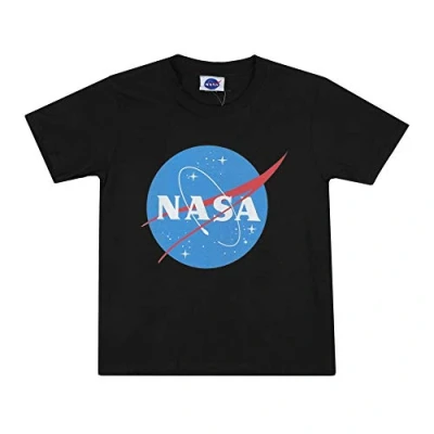 Image of Nasa Boys&#039; ORIGINAL LOGO T Shirt, Black, 9 10 Years