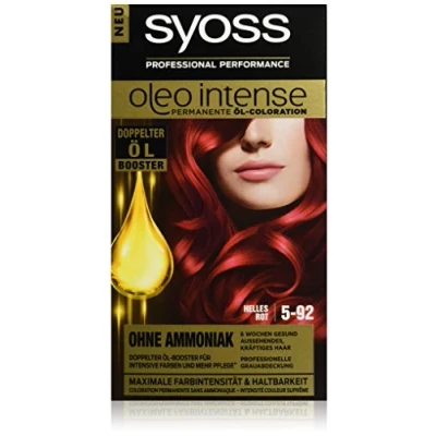 Image of Syoss Oleo Intense Hair Colour 5 92 Bright Red Permanent