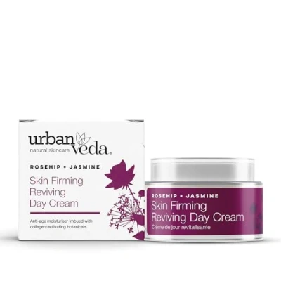 Image of Urban Veda Skin Firming Reviving Day Cream For Mature, Tired &amp; Wrinkled Anti Age Wrinkle Rosehip oil, Rose Geranium oil Pomegranate extractLight Moisturiser Face Women and Men 50 ML