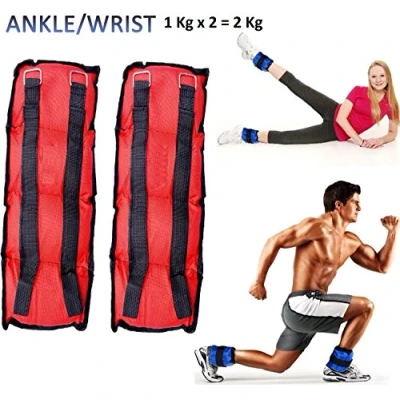 Image of Kemket Ankle Wrist Weights Running Exercise Adjustable Strength Gym Fitness Resistant Training Straps 2kg