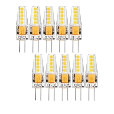 Image of BBPM Dimmable G4 LED Bulbs, AC/DC 12 24V 5W 500LM, Equivalent for 50W Halogen No Flickering, 10 PCS,Day Light 4000K,5W