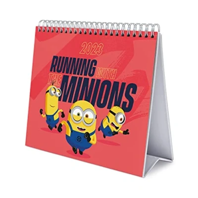 Image of Grupo Erik CS23031 Desktop Calendar 2023, 12 Months Planner, Minions
