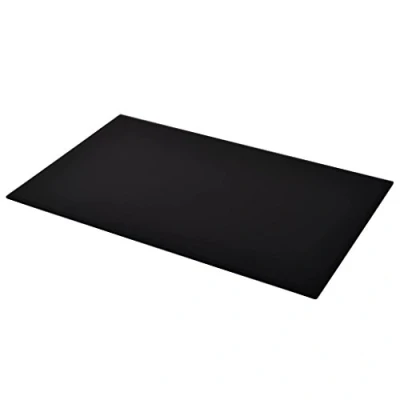 Image of vidaXL A Versatile, Durable and Easy to Clean Black Rectangular Table Top, Made of Strong Tempered Glass Suitable for Dining Tables, Coffee Tables Garden 1200x650 mm