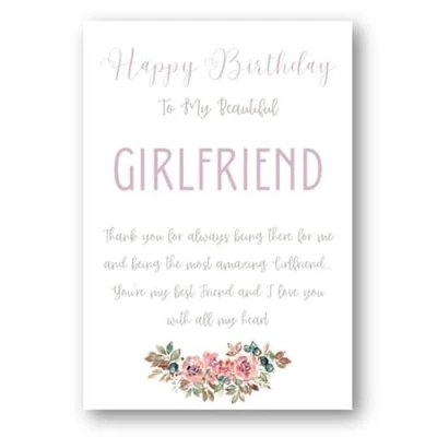 Image of Second Ave To My Beautiful Girlfriend I Love You With All Heart Birthday Greetings Card